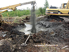 Rock Drilling machine in action